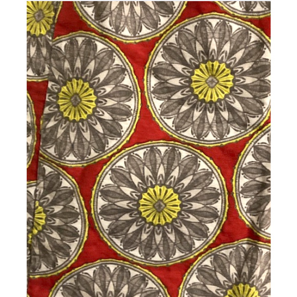 Orange-Red FLORAL Medallion Pattern Skirt - Banana Republic - Size M - Picture 2 of 6